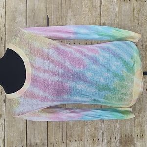 Talbots Petite Tie Dye Linen Blend Sweater